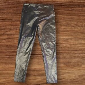 Womens Stretch Faux Leather Stretch Pants Sz L